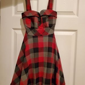 Red & Black Plaid Twenty-one dress XS/S